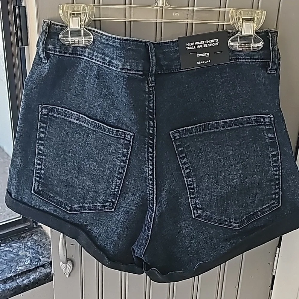 Ladies Divided high waist jean shorts size 4 NWT